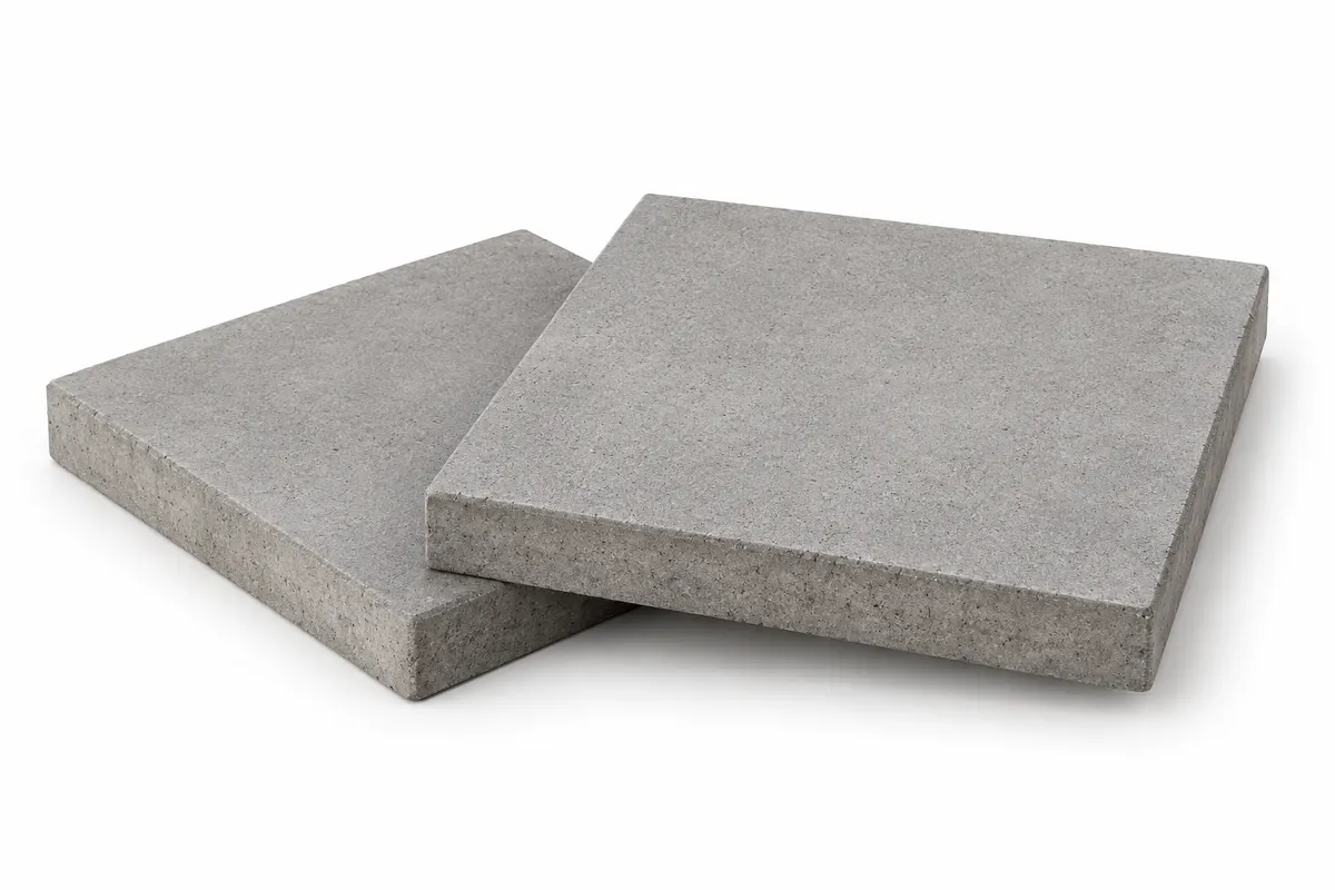 Terrassenplatten aus Beton (glatt und Waschbeton)